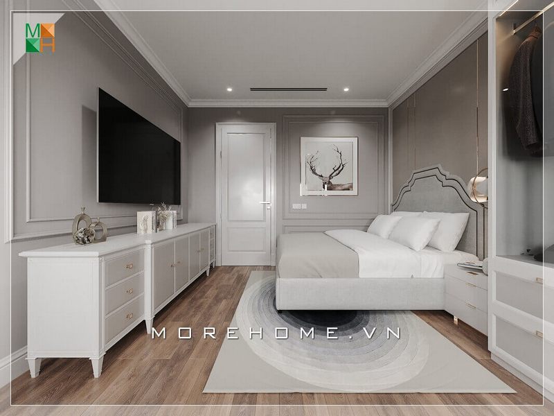 # 22 Mẫu thiết kế phòng ngủ chung cư tân cổ điển,đẳng cấp | nhà thiết kế nội thất MoreHome