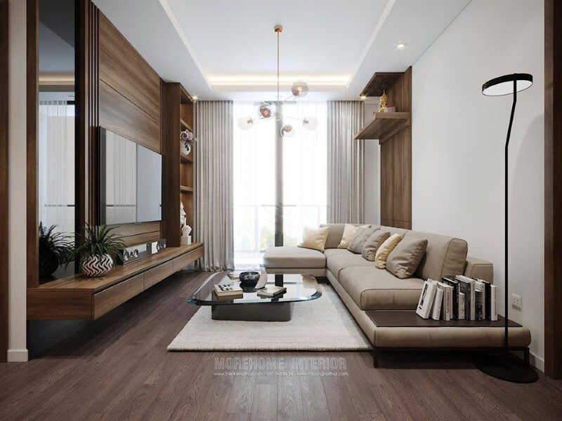  Tổng hợp 23 ý tưởng thiết kế nội thất phòng khách căn hộ chung cư có sofa sang trọng