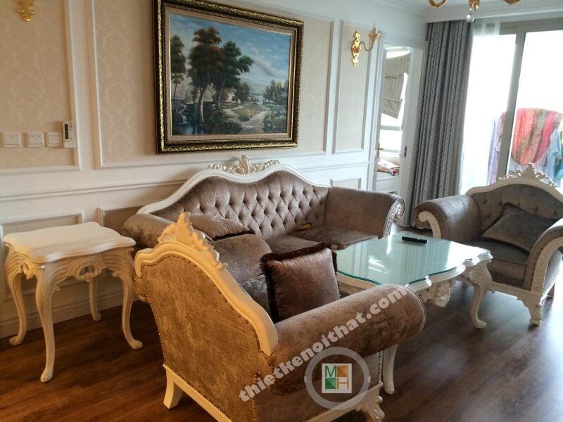 Thay đổi không gian phòng khách bằng cách thêm vào bộ sofa nỉ cao cấp.